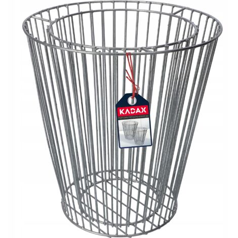 KADAX Pot de Fleur de Jardin en Gabion en Acier 36 cm, Galvanisé (1/5)