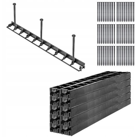 Bordure de pelouse de jardin KADAX 4,5 cm 20 Mo + 60 ancres (1/5)