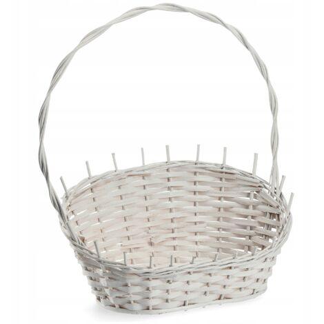 KADAX Panier Cadeau En Osier Blanc Moyen (1/5)
