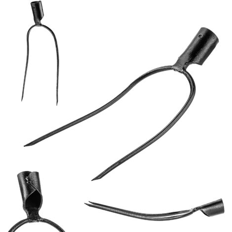Fourches de jardin économiques KADAX 2 dents pour foin, fumier, acier, sans manche (1/5)