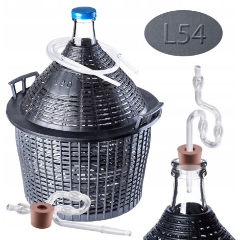 KADAX Vin Carboy 54L Vin Ballon Tube Bouchon Tuyau Dans Panier Ensemble (1/5)