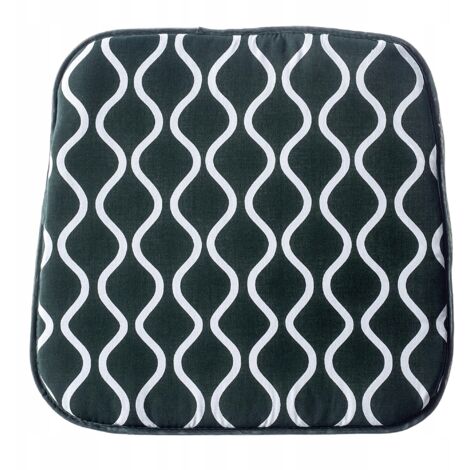 KADAX Coussin de chaise de jardin, 40 x 40 x 2 cm, 52 % coton, rembourrages doux pour fauteuil de jardin, vert (1/5)