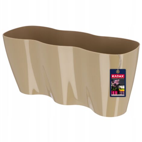 KADAX Grand Pot de Fleurs en Polypropylène pour Orchidées, Cache-Pot Élégant et Robuste pour Décoration Intérieure et Extérieure (35 x 16 cm, Beige) (1/5)