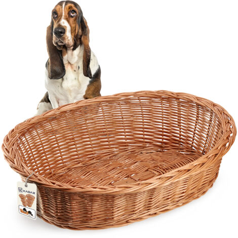 KADAX Lit pour chien en osier 80 cm Grand L (1/5)