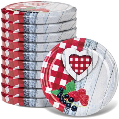 Fi82 Bouchons de bocaux, bouchons de bocaux, couvercles, miel, 10 pièces, 6 clips (1/5)