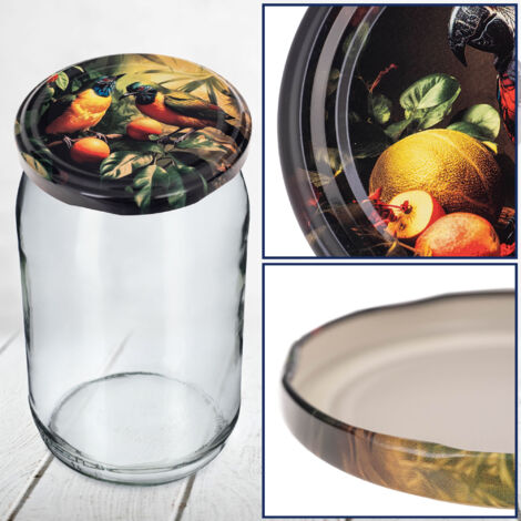 Lot De 4 Couvercles En Bambou Pour Bocaux En Verre - Remplacement Idéal Pour Pots De Conserve, Smoothies, Yaourts, épices