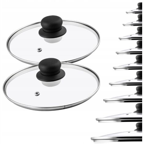 KADAX Couvercle en Verre 20cm Résistant à la Chaleur Universel 2 pcs