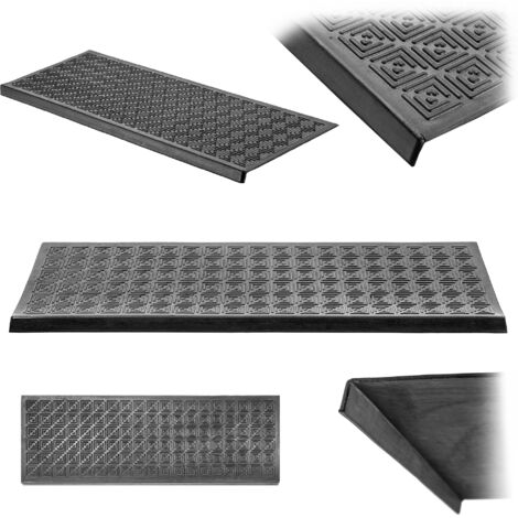 Couverture de paillasson d'escalier en caoutchouc ajouré avec bord 75Cm, externe (1/5)