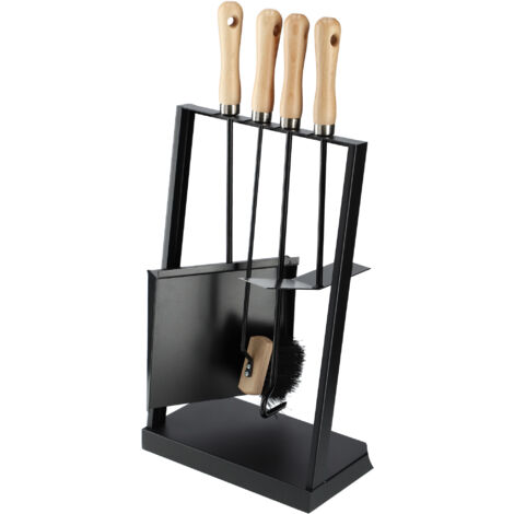 Ensemble d'outils de cheminée anciens de la Renaissance française en
