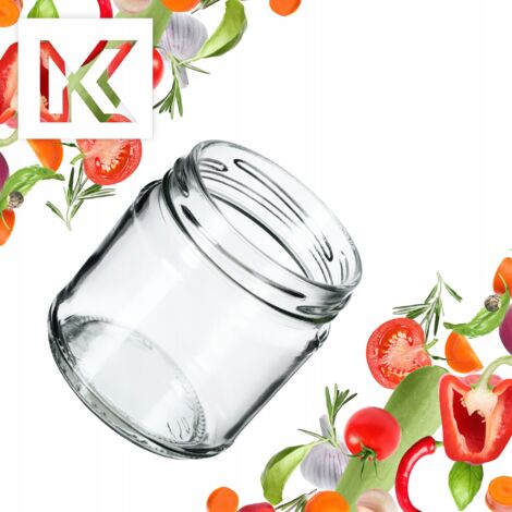 50 Pots à Confiture En Verre 350 Ml Avec Couvercles – Pour Conserves, Miel, épices Ou Déco