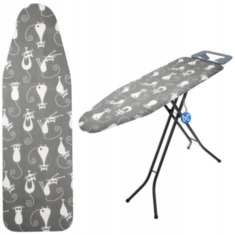 KADAX Housse de Planche 132x48cm Coussin Extensible de Repassage Chats