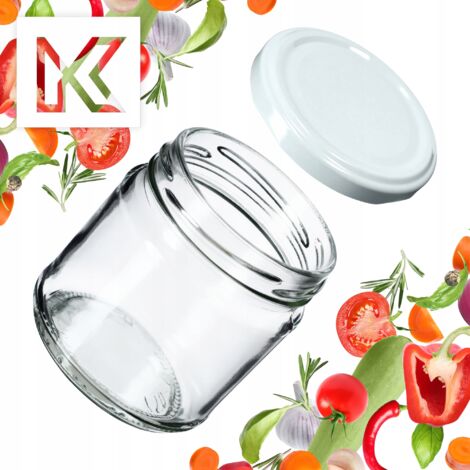 Lot De 50 Petits Pots De Conserve 200 Ml Fi66 Mm - Bocaux Hermétiques Noir Mat Pour Miel, Épices Et Confitures