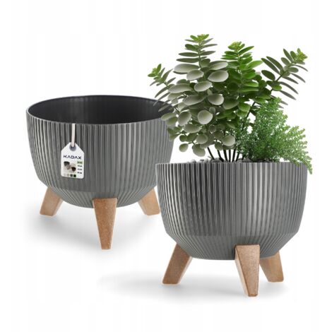 KADAX Pot de Fleurs Pot de Fleurs 24 cm Insert Couvercle Bol (1/5)
