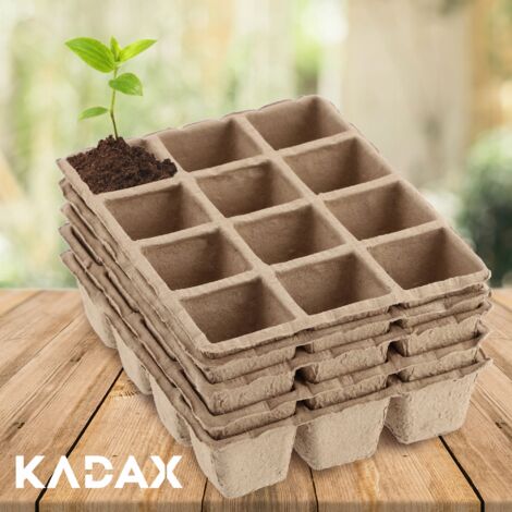 Pots De Semis Biodégradables En Pulpe De Papier - Lot De 40 (20 X 6cm + 20 X 8cm) - Pour Légumes, Fleurs, Jardinage