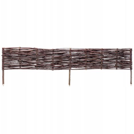 KADAX Palissades en Osier Naturel pour Jardin, Clôtures Décoratives pour Délimiter, Orner et Sublimer Votre Espace Exterieur (120 x 40 cm, 1 Pièce) (1/5)