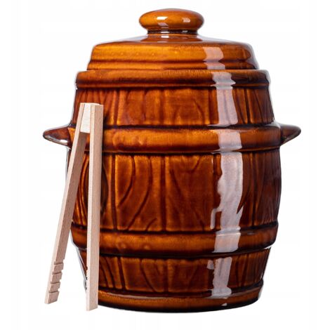 Baril de marinade de concombre KADAX avec pinces 5L (1/5)