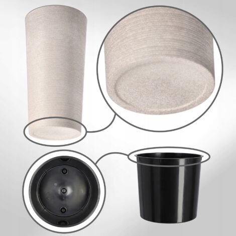 Kokodama - Lot De 3 Pots De Fleurs Vides En Fibre De Coco Naturelle 10 Cm, Alternative écologique Aux Pots Plastique