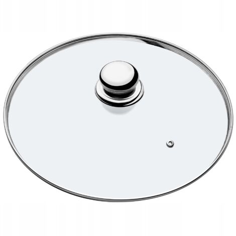 KADAX Couvercle en Verre avec Poignée en Acier, Accessoire Culinaire pour Sublimer vos Casseroles, Marmites et Poêles lors de la Cuisson (28 cm) (1/5)