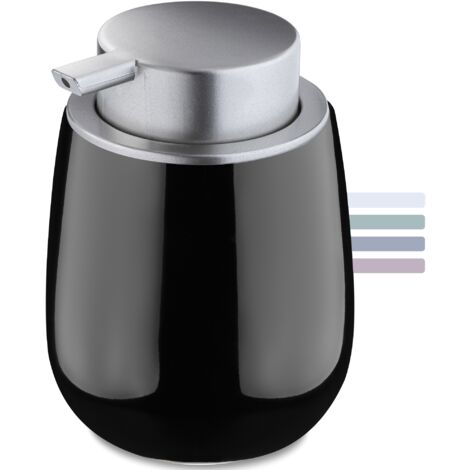 KADAX Distributeur de salle de bain pour savon, shampoing, gel, noir (1/5)