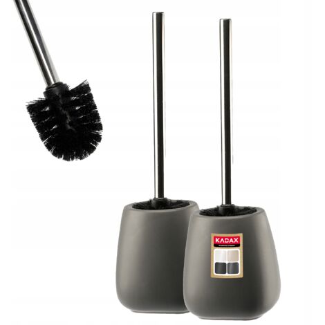 KADAX 2x Brosse WC Céramique Grise (1/5)