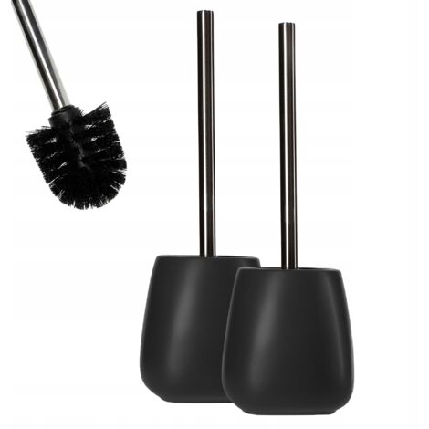 KADAX 2x Brosse WC en Céramique, Noir (1/5)