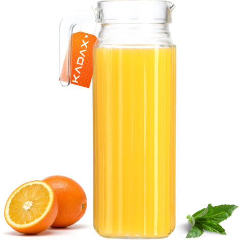 KADAX Pichet en verre spacieux pour boissons, eau, jus, 1,1 L (1/5)