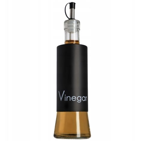 KADAX Bouteille d'huile d'olive vinaigre avec distributeur 320 ml verre pour huile d'olive noir (1/5)