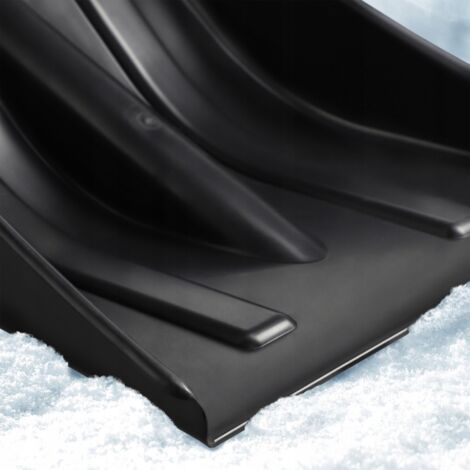 Pelle à Neige KADAX - Lame Plastique 45 Cm, Manche Bois, Poignée Ergonomique (Noir)