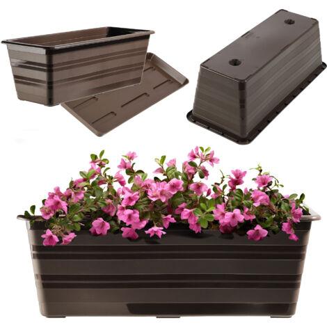 KADAX Balconnière 40 cm Pot de Fleur + Support (1/5)