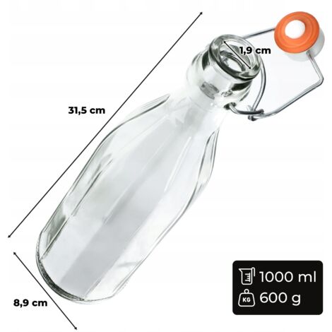 Bouteille En Verre Vide 250 Ml Avec Bouchon Liège - Parfaite Pour Liqueurs Maison, Huiles, Sirops - Idée Cadeau - 4
