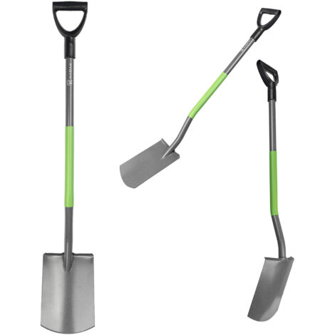 KADAX Pelle Droite Bêche 120cm Métal Jardin Ergonomique Solide