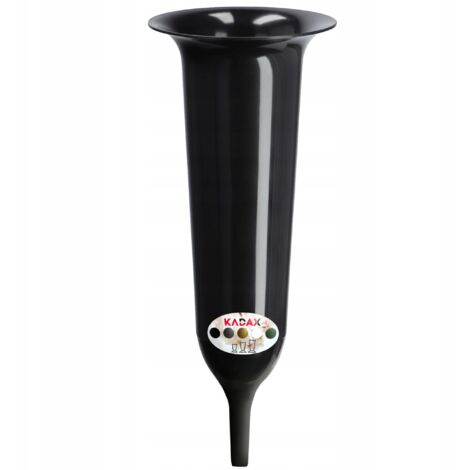 KADAX Vase Fiole Pour Cimetière 31cm Fleurs Artificielles Pointe Cloutée Noir (1/5)
