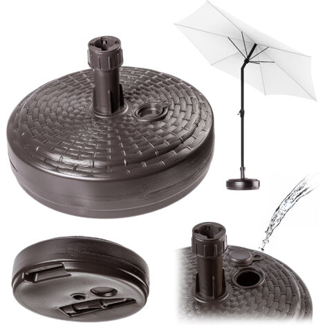 KADAX Pied de Parasol Support de Parasol de Jardin Rond 39 cm Poids Bronze (1/4)
