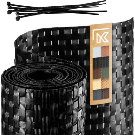 KADAX Ruban de clôture noir pour panneaux de clôture 19 cm 2,55 m Couverture de clôture (1/5)