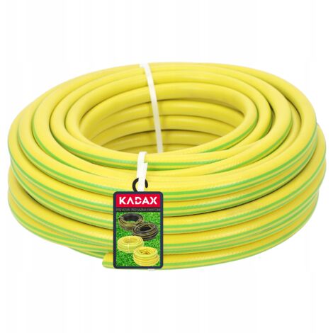 KADAX Tuyau d'arrosage confortable en PVC, longueur 20 m, tuyau léger à 3 couches, tuyau d'arrosage étanche pour l'arrosage de la pelouse (½ pouce) (1/5)