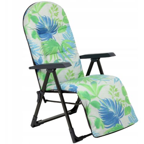KADAX Chaise de Jardin, Transat de Plage, Repose-Pieds Pliable (1/5)