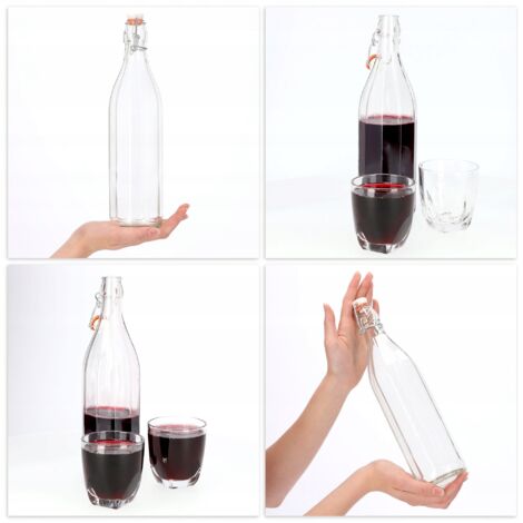 KADAX Bouteille De Liqueur De Fruits Robuste En Verre De Soude