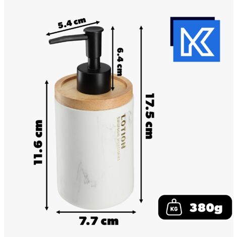 Distributeur Huile Et Vinaigre KADAX - Flacon Verre 320ml Avec Bouchon Acier - Blanc