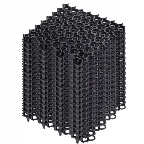 Kadax – Dalles stabilisatrices en plastique 50 x 50 x 4 cm – Lot de 16 – Résistantes aux UV et au gel – Capacité de charge 1000 tonnes/m²