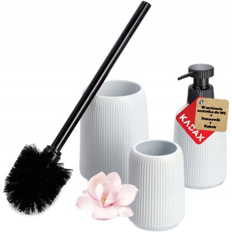 Mug Salle De Bain KADAX Céramique Mate Noir - Porte Brosse à Dents Élégant Et Pratique