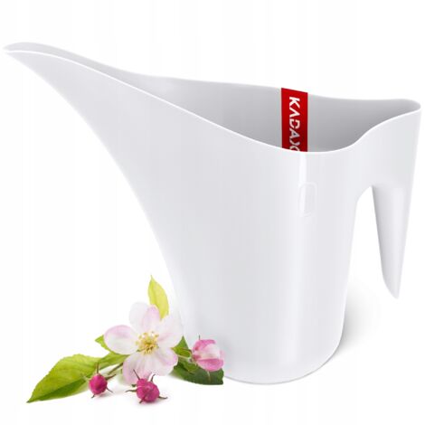 KADAX Arrosoir de 1,2 l - Arrosoir en plastique à col long - Pour plantes d'intérieur - Arrosoir de jardin - Blanc (1/5)