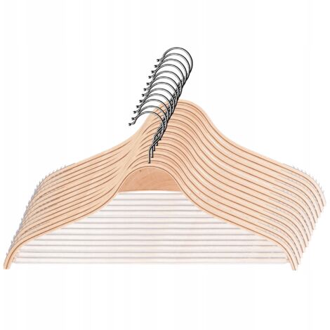 Cintres Enfants Animaux Lot 5 Cintres Bébé Vastsea - Bois Antidérapant - Motif Renard - Pour Vêtements Enfants Et Poupées Cintre Bébé