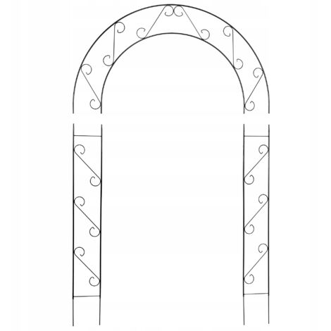 KADAX Arche de jardin en acier Pergola pour plantes grimpantes roses arc-en-ciel 160 cm hauteur 240 cm (1/5)