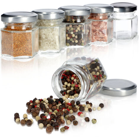 Récipients à épices pots de 30Ml bocaux en verre pour épices miel 6 pièces (1/5)