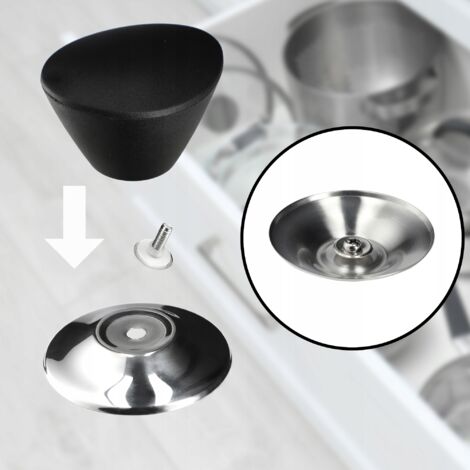 Poignée De Couvercle Pour Casserole Et Poêle - Noir, Plastique, Marque Linea Coccinella