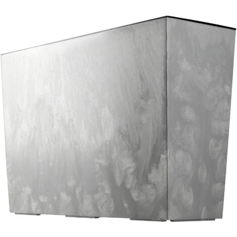 Kadax – Pot de fleurs haut 19x56cm en polypropylène – Résistant aux intempéries et UV – Système d'irrigation intégré – Design béton gris