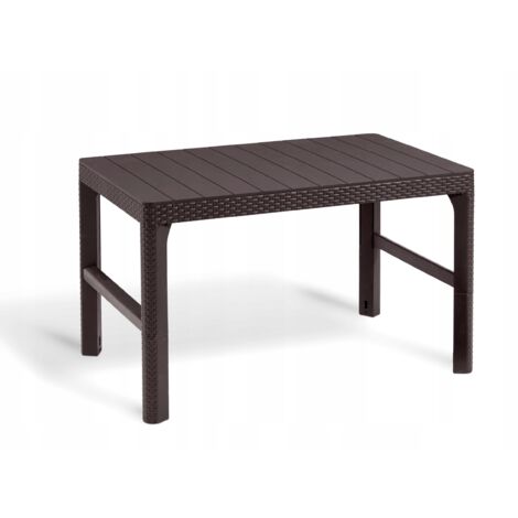 Kadax – Table de jardin réglable 2 en 1 pour terrasse et balcon – Plastique résistant aux intempéries – Dimensions compactes pour petits espaces