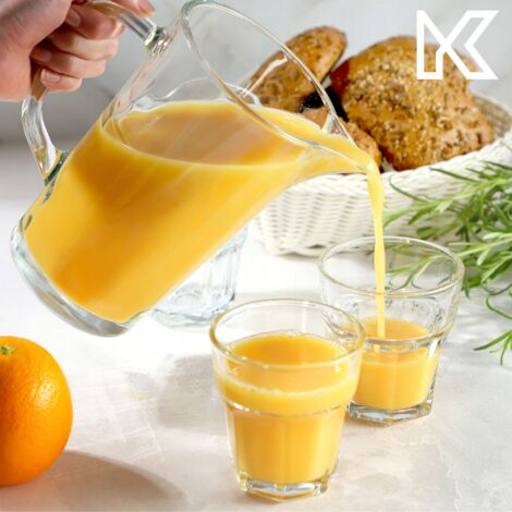 KADAX Lot de 6 Verres à bière en Verre de qualité supérieure - 360 ML - Verres à Eau, à jus avec Pied - Verres pour Eau, Boisson, Cocktail, Boissons - Passe