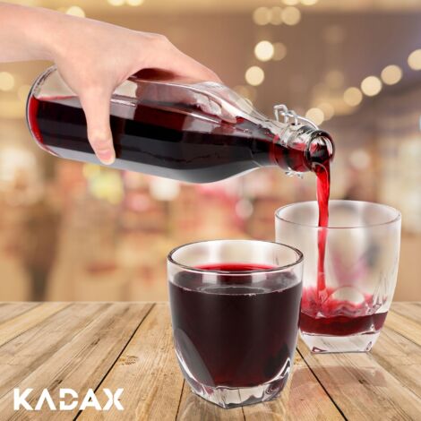 Lot De 3 Bouteilles En Verre 1L Avec Bouchon Hermétique - Parfaites Pour Kombucha, Limonade, Jus Maison - Réutilisables