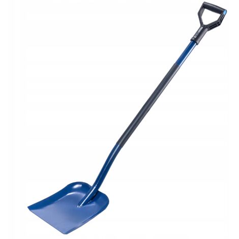KADAX Pelle à sable en acier avec manche léger - Pelle avec poignée en D - Pelle de jardin pour sable, gravier, terre, pelle de jardin (métal, bleu) (1/5)